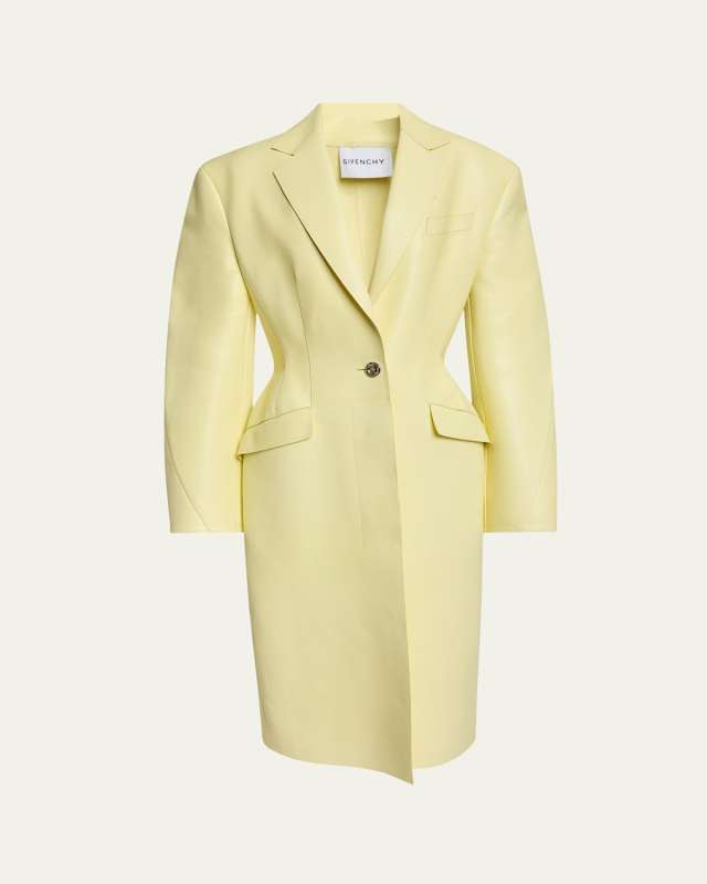Leather Cocoon Coat